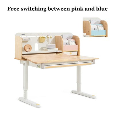 UNISOAR regulowane biurko dziecięce z drewnianym blatem