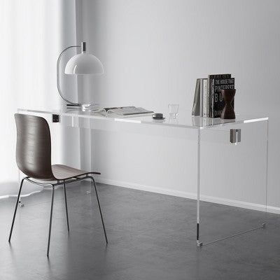 Luck Live szklane biurko z przezroczystego hartowanego szkła
