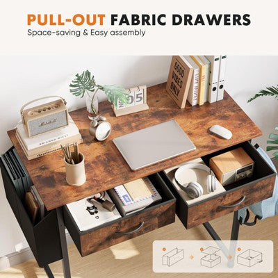 Biurko CAVINAS z szufladami i hakiem